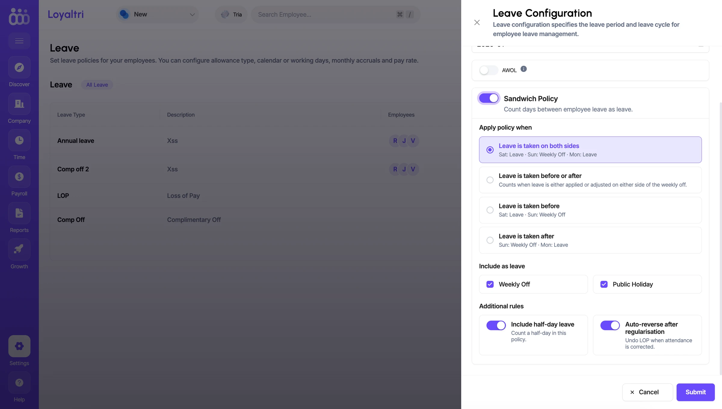 Sandwich Policy Management – Automated Identification & Review
